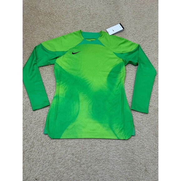 NWT Nike Women’s Dri-Fit Long Sleeve Gardien IV Goalkeeper Soccer Jersey Green - Picture 1 of 8